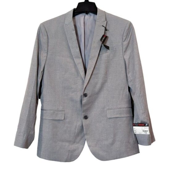 JF J. Ferrar Mens Size 42 Reg Ultra Comfort Slim Fit Suit Jacket Light Gray NWT - Picture 1 of 12
